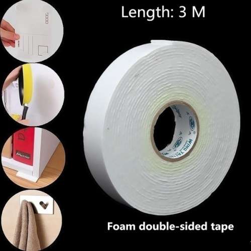 3M white sponge rubber super strong double-sided tape foam double-sided tape 2pcs