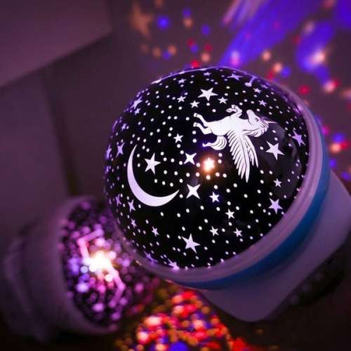 Unicorn Night Light Projector Night Lamp 360 Degree Rotating Color Changing +4pcs AA batteries gift