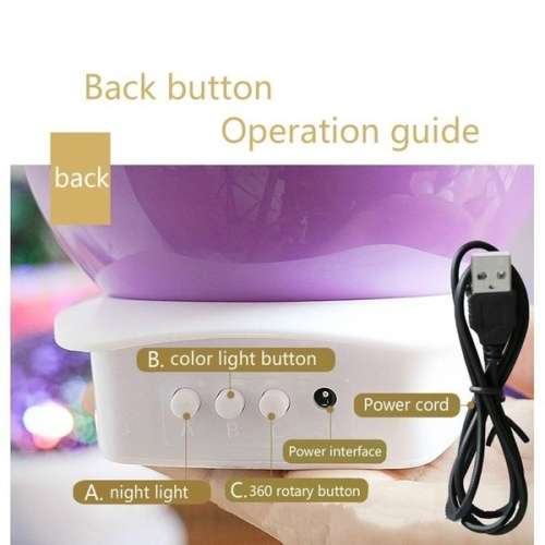 Unicorn Night Light Projector Night Lamp 360 Degree Rotating Color Changing +4pcs AA batteries gift