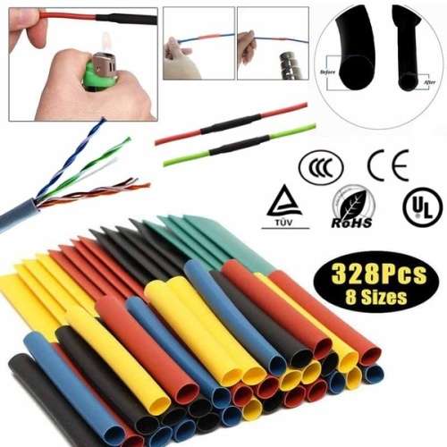 Heat Shrink Tubing Tube Set 8 Size Multi color 328pcs