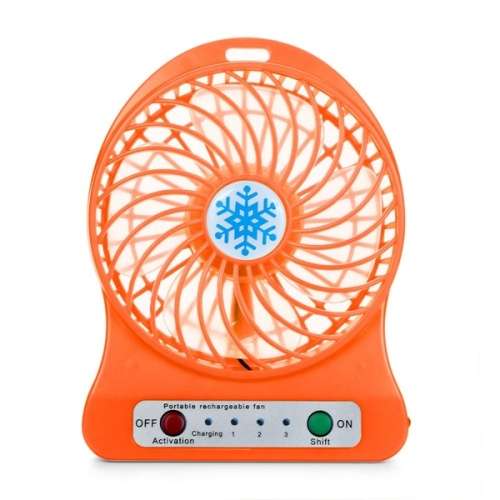 Fashion Summer 6 Colors Portable Rechargeable LED Light mini Fan  Mini Desk USB /18650 Battery
