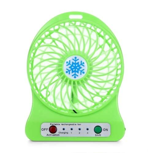 Fashion Summer 6 Colors Portable Rechargeable LED Light mini Fan  Mini Desk USB /18650 Battery