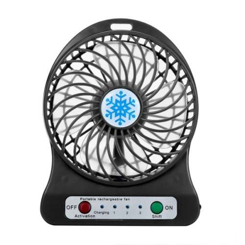 Fashion Summer 6 Colors Portable Rechargeable LED Light mini Fan  Mini Desk USB /18650 Battery