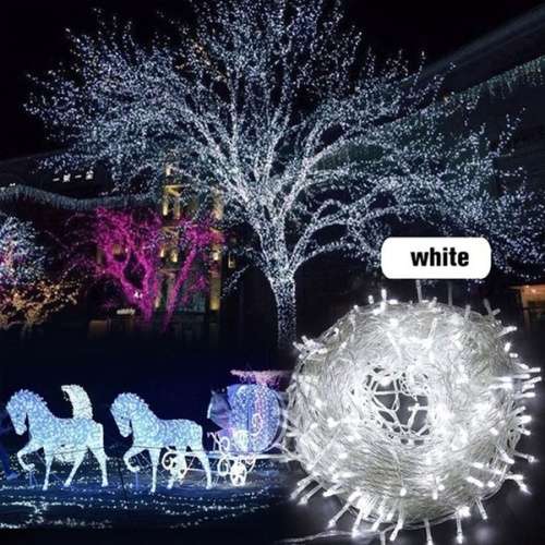 10M  Christmas Fairy Lights -- white/blue