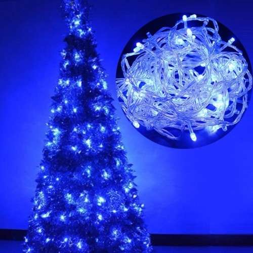 10M  Christmas Fairy Lights -- white/blue