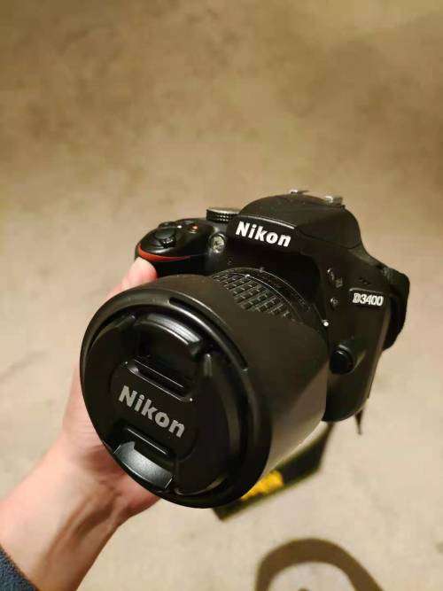 Nikon D3400 24MP CMOS Digital SLR Camera body Nikon AF-P 18-55 Lens Kit