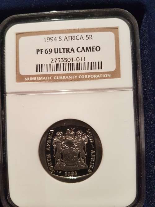 1994 S.AFRICA R5 GRADED PF 69 BY NGC