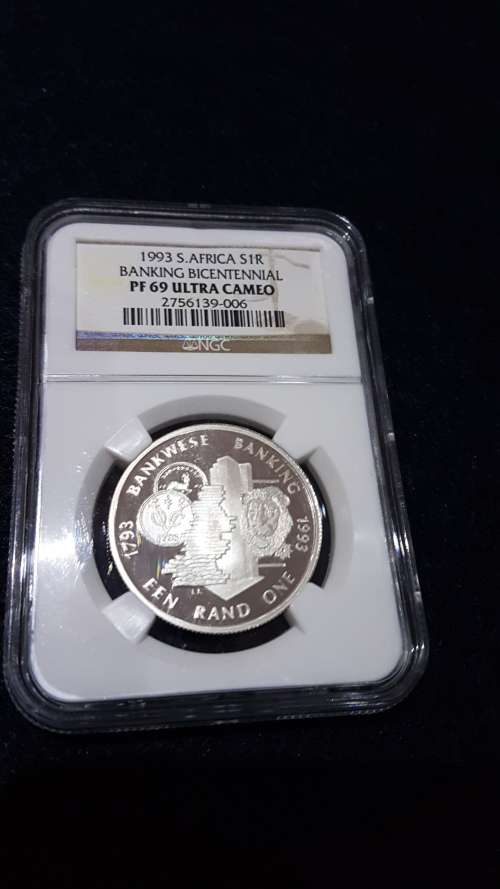 1993 BANKING PROTEA SILVER R1 GRADED PF69 BY NGC