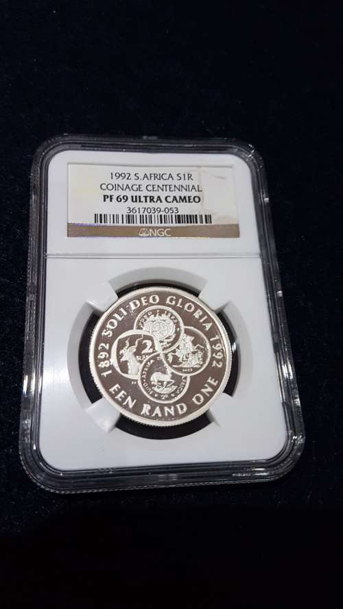 1992 COINAGE PROTEA SILVER R1 GRADED PF69 BY NGC