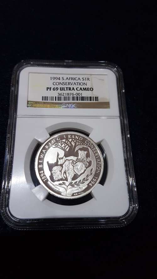 1994 COSERVATION PROTEA SILVER R1 GRADED PF69 BY NGC