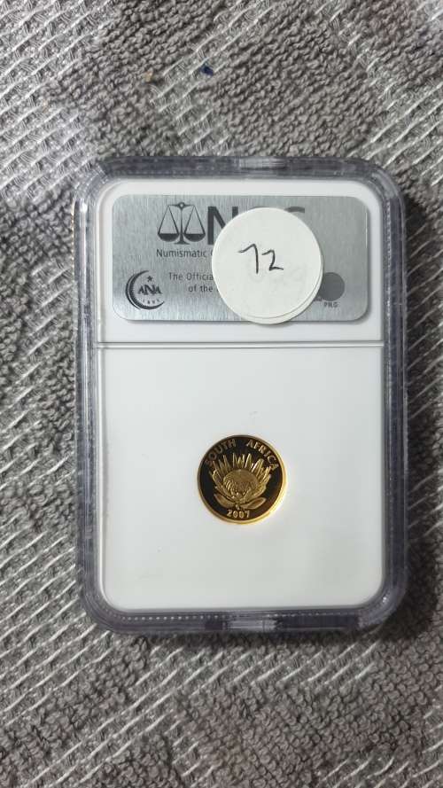 2007 MANDELA 1/10 OZ GOLD GRADED PF70 ULTRA CAMEO