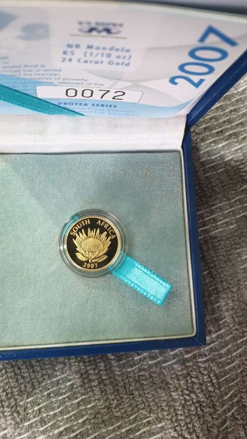 2007 MANDELA 1/10 OZ PROOF GOLD