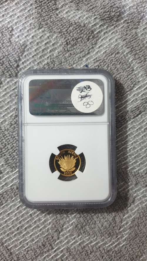 2004 MANDELA DEMOCRACY 1/10 OZ GOLD GRADED NGC PF69 ULTRA CAMEO