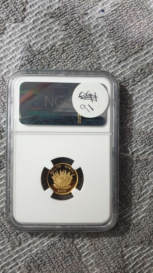 2010 NADINE GORDIMER 1/10 OZ GOLD GRADED NGC PF69 ULTRA CAMEO