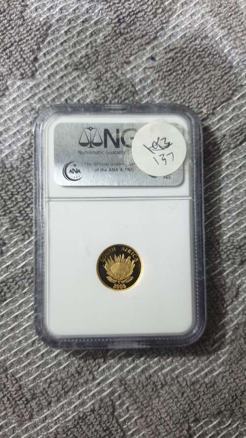 2006 DESMOND TUTU 1/10 OZ GOLD PROOF GRADED NGC PF69 ULTRA CAMEO