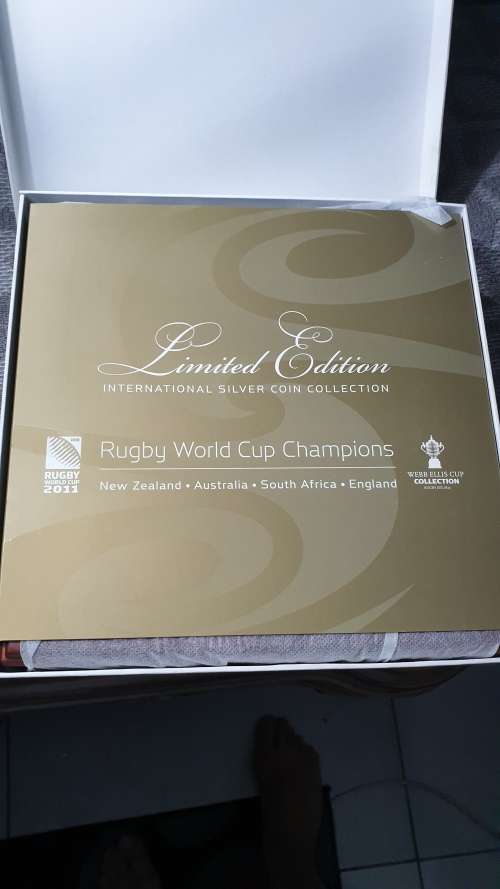 2011 RUGBY WORLD CUP R1 X 5 SILVER PROOF