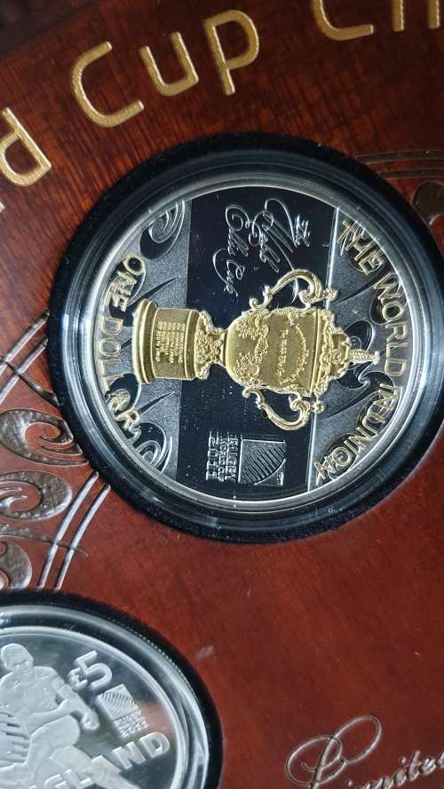 2011 RUGBY WORLD CUP R1 X 5 SILVER PROOF