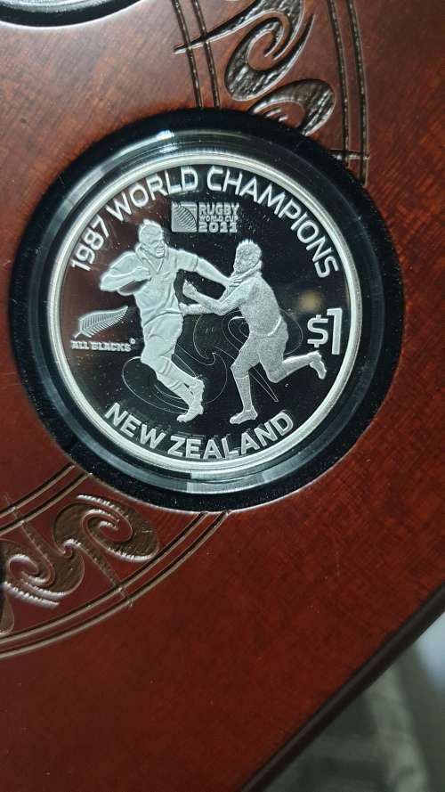 2011 RUGBY WORLD CUP R1 X 5 SILVER PROOF