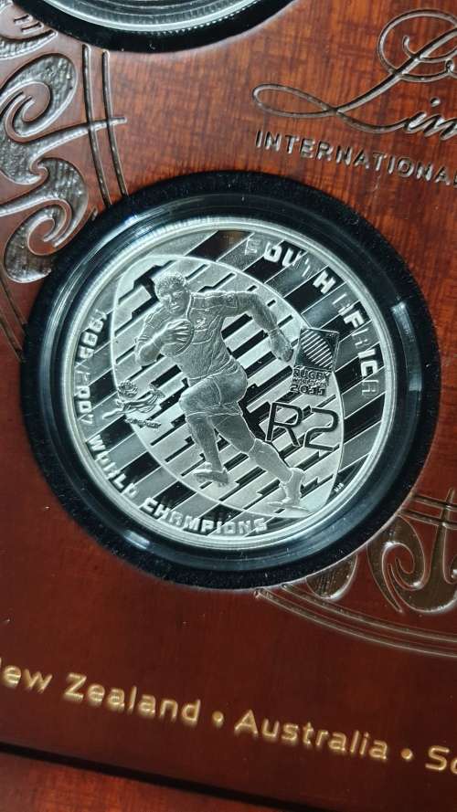 2011 RUGBY WORLD CUP R1 X 5 SILVER PROOF