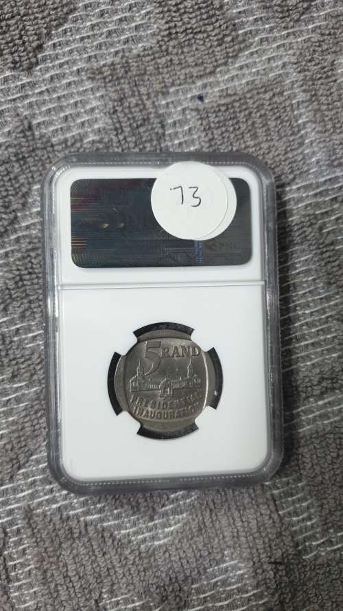 1994 INAGUARATION SILVER R5 GRADED MS61