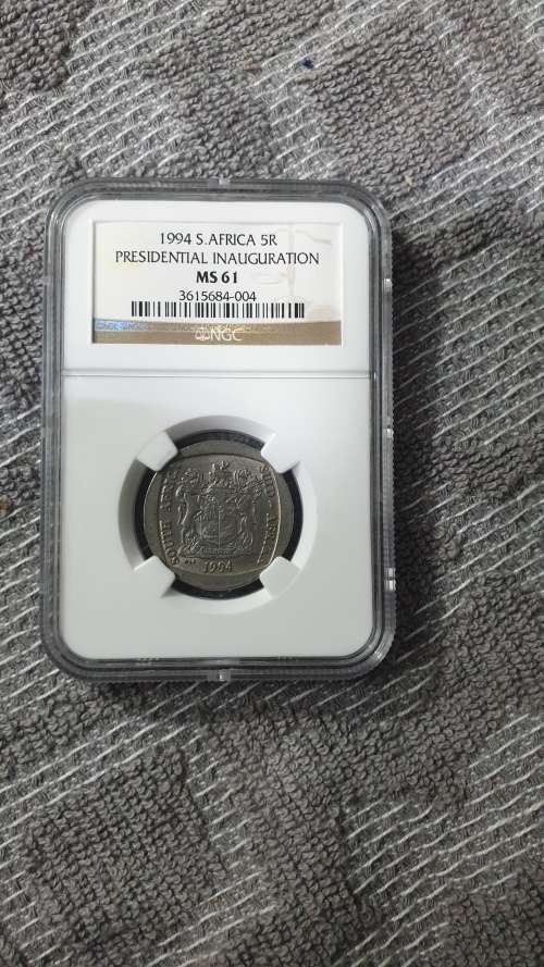 1994 INAGUARATION SILVER R5 GRADED MS61