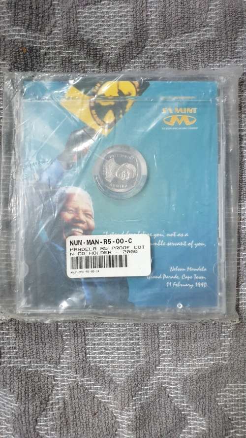 2000  MANDELA PROOF R5 SEALED IN CD HOLDER