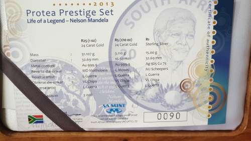 2013  MANDELA LIFE OF A LEGEND PRESTIGE SET CERT 90