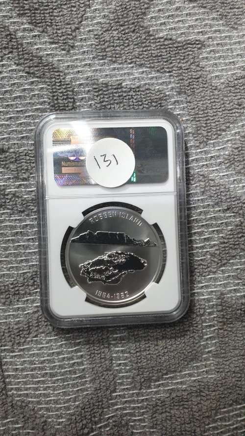 2009 NELSON MANDELA ROBBEN ISLAND SILVER MEDAL NORWAY GRADED MS70(HIGHEST GRADE)