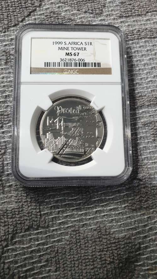 1999 MINE TOWER SILVER R1 GRADED MS67