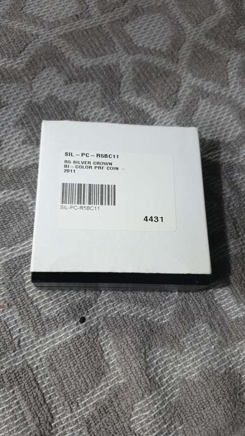 2011 SARB 90TH ANNIVERSARY 24 CARAT GOLD PLATED BI COLOR R5 CERT NO:4431