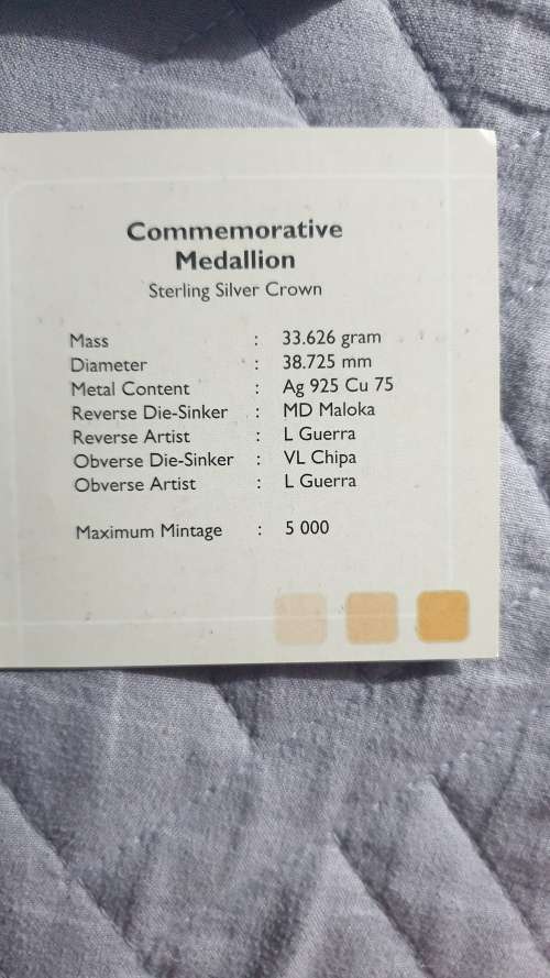 2010 SA MINT FIFA  EMBLEM COMMERATIVE STERLING SILVER MEDALLION  CERT 129