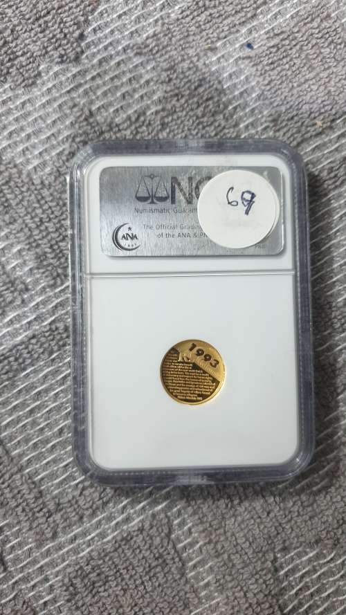 2007 NELSON MANDELA  SPEECH 1/10 OZ GOLD NGC GRADED PF69 MINTAGE 3082