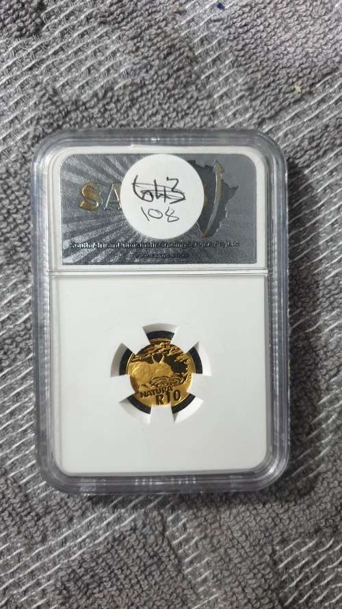 2004 NATURA CARACAL 1/10 OZ GOLD GRADED SANGS PF66 MINTAGE ONLY 669