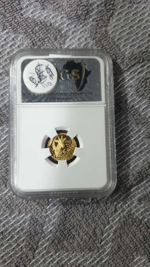 2006 NATURA GIRAFE 1/10 OZ GOLD GRADED SANGS PF68 MINTAGE ONLY 750