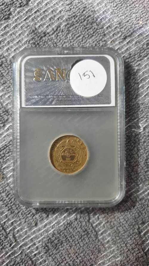 1898 ZAR 1 POND GRADED SANGS VF20