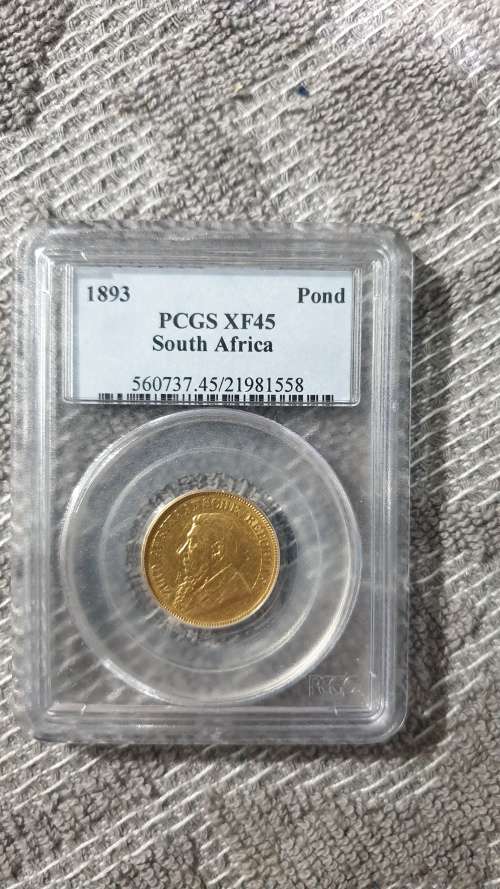 1893 ZAR POND GRADED PCGS XF45