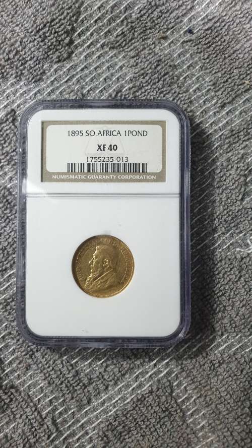 1895 ZAR POND GRADED NGC XF40