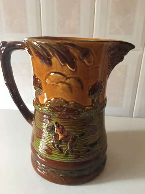 ARTHUR WOODS ENGLAND LARGE HUNTING SCENE JUG
