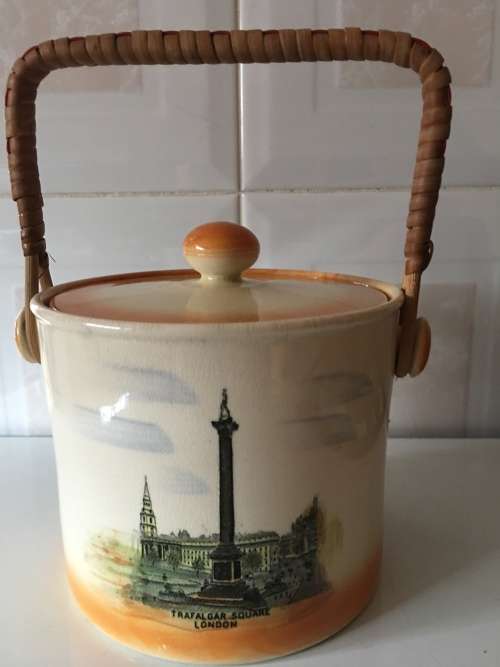 ARTHUR WOOD ROYAL BRADWELL ENGLAND BISCUIT BARRELL