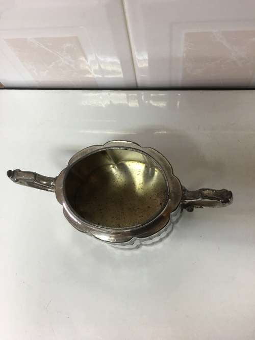 VICTORIAN EPBM 2065 BRITANNIA SUGAR BOWL - STAMPED