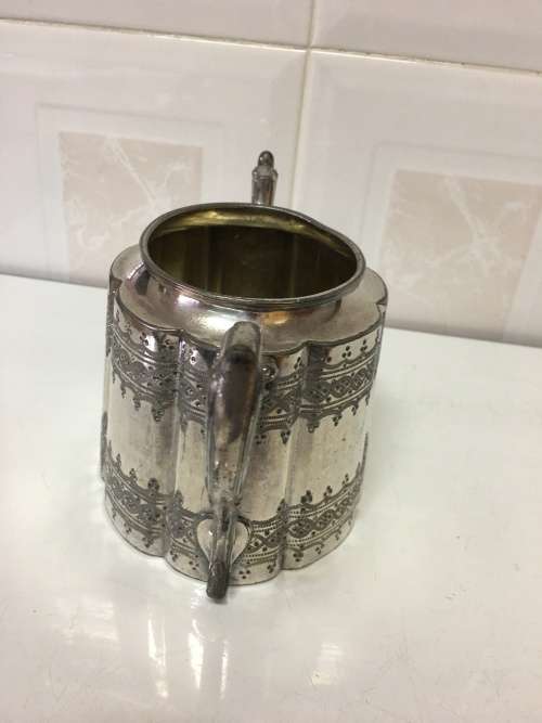 VICTORIAN EPBM 2065 BRITANNIA SUGAR BOWL - STAMPED