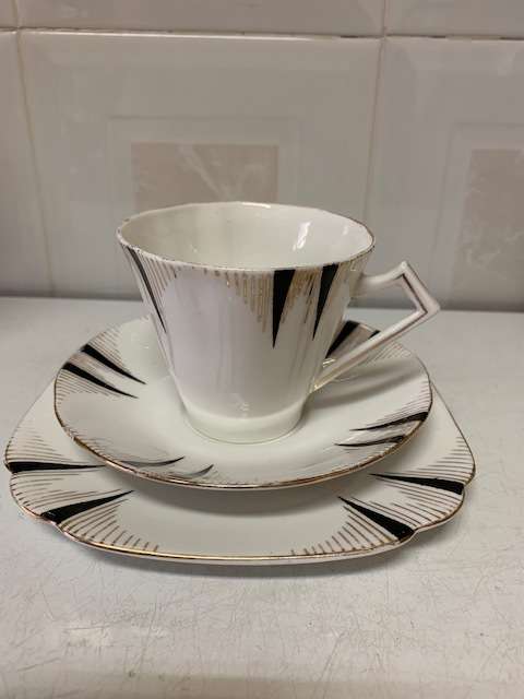 ART DECO TRIO FINE BONE CHINA ENGLAND
