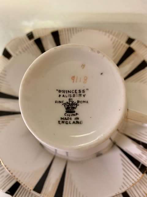 ART DECO TRIO FINE BONE CHINA ENGLAND