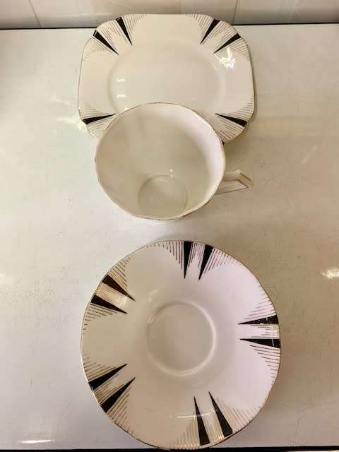 ART DECO TRIO FINE BONE CHINA ENGLAND