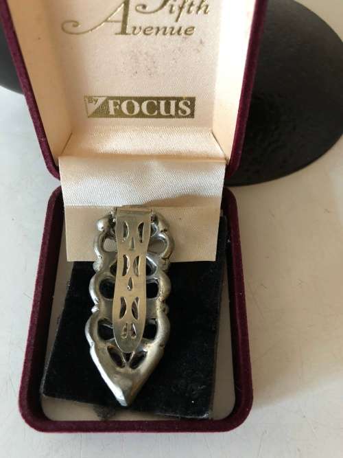 ART DECO DRESS CLIP WITH RHINESTONES - CIRCA 1930 - PRICE REDUCED!!!