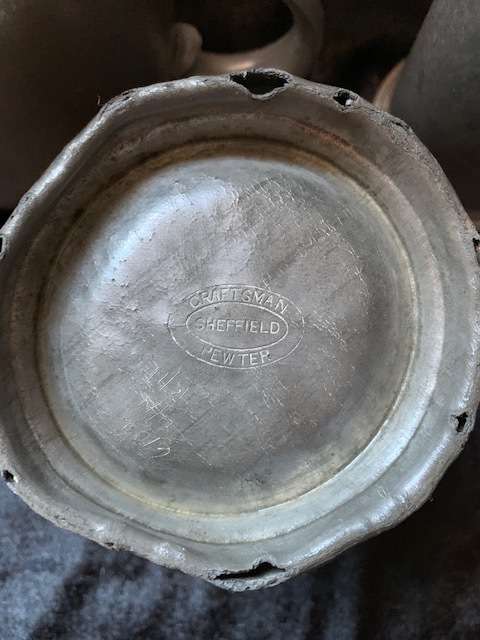 VINERS SHEFFIELD ENGLAND PEWTER BEER TANKARDS X 3 - SELLING AS ONE LOT