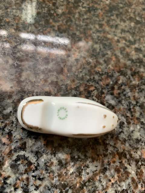 LIMOGES FRENCH MINIATURE SHOE WITH FLOWERS