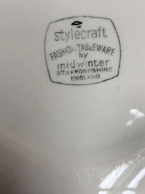 MIDWINTER ENGLAND ZAMBESI PATTERN DESIGNED BY JESSIE TAIT - CIRCA 1950s - 3 x SOUP BOUILLONS