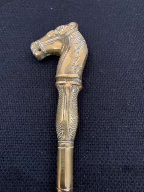 BRASS HORSE HEAD SHOE HORN