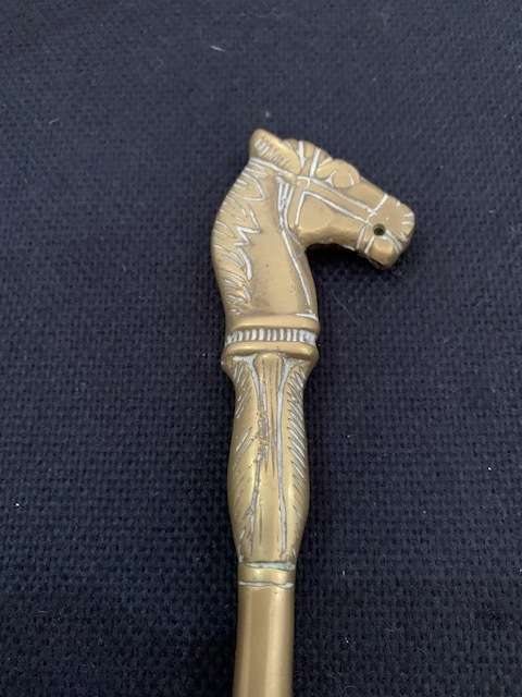 BRASS HORSE HEAD SHOE HORN